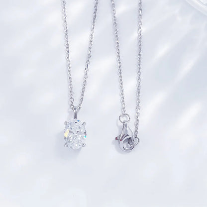 1 ct Minimalist Adjustable Pear-Cut Lab-Grown Diamond Necklace in PT950 Platinum – APYPN0005-PT