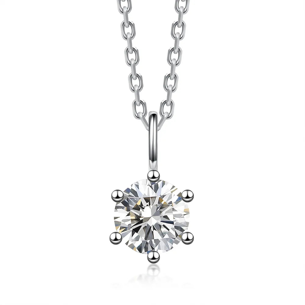 1.03 ct Minimalist Round-Cut Lab-Grown Diamond Necklace in PT950 Platinum – APYPN0006-PT