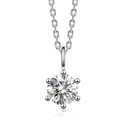 1.03 ct Minimalist Round-Cut Lab-Grown Diamond Necklace in PT950 Platinum – APYPN0006-PT