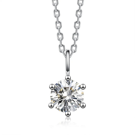 1.03 ct Minimalist Round-Cut Lab-Grown Diamond Necklace in PT950 Platinum – APYPN0006-PT