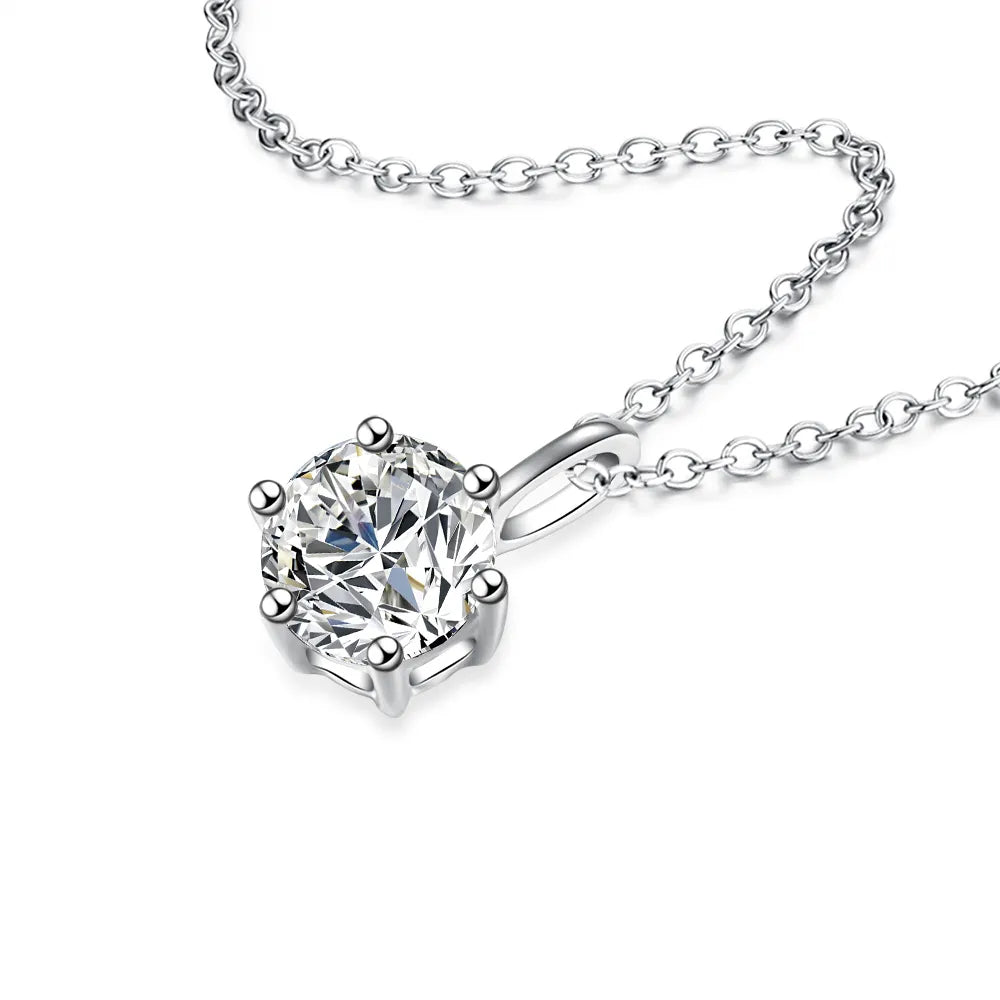 1.03 ct Minimalist Round-Cut Lab-Grown Diamond Necklace in PT950 Platinum – APYPN0006-PT