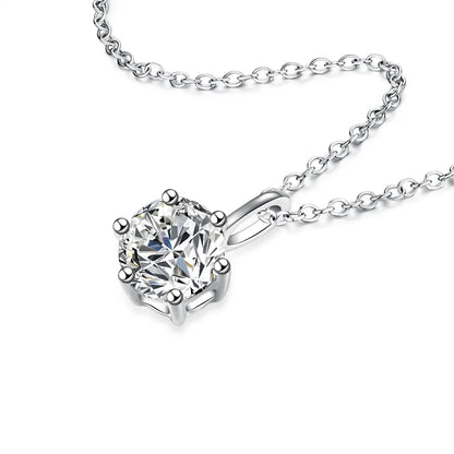 1.03 ct Minimalist Round-Cut Lab-Grown Diamond Necklace in PT950 Platinum – APYPN0006-PT