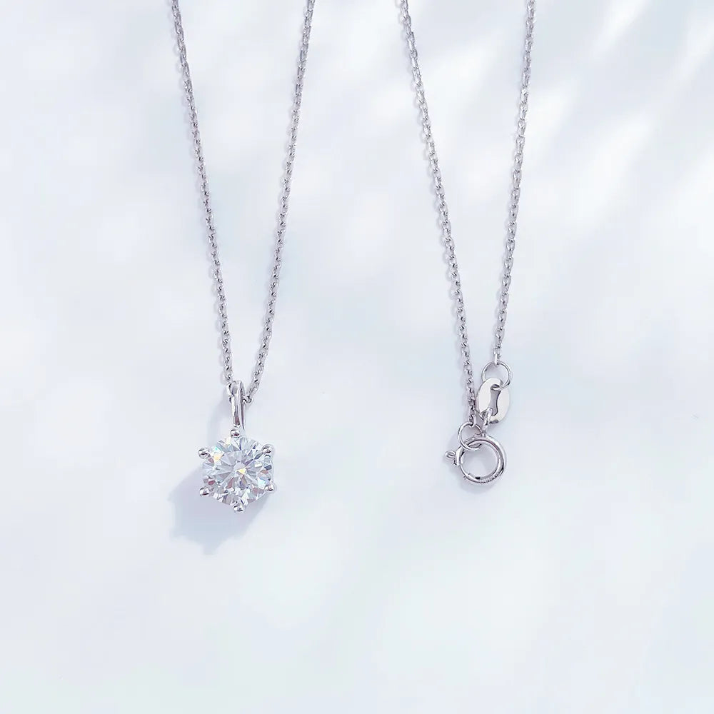 1.03 ct Minimalist Round-Cut Lab-Grown Diamond Necklace in PT950 Platinum – APYPN0006-PT
