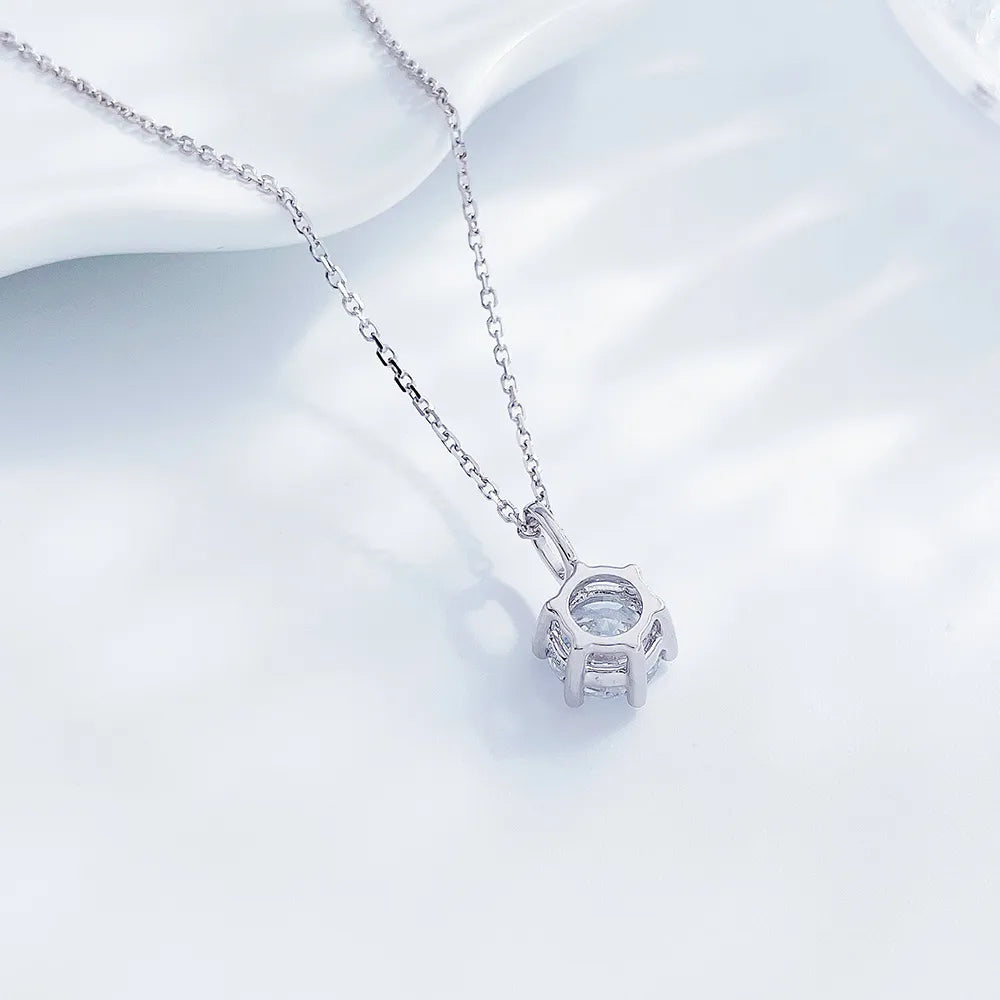 1.03 ct Minimalist Round-Cut Lab-Grown Diamond Necklace in PT950 Platinum – APYPN0006-PT