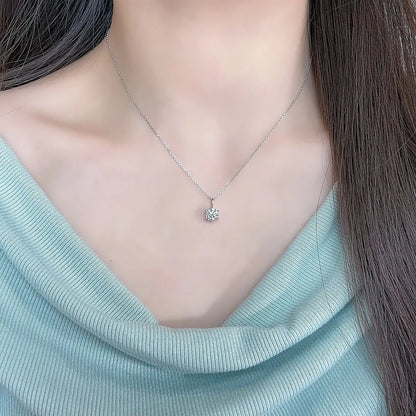 1.03 ct Minimalist Round-Cut Lab-Grown Diamond Necklace in PT950 Platinum – APYPN0006-PT