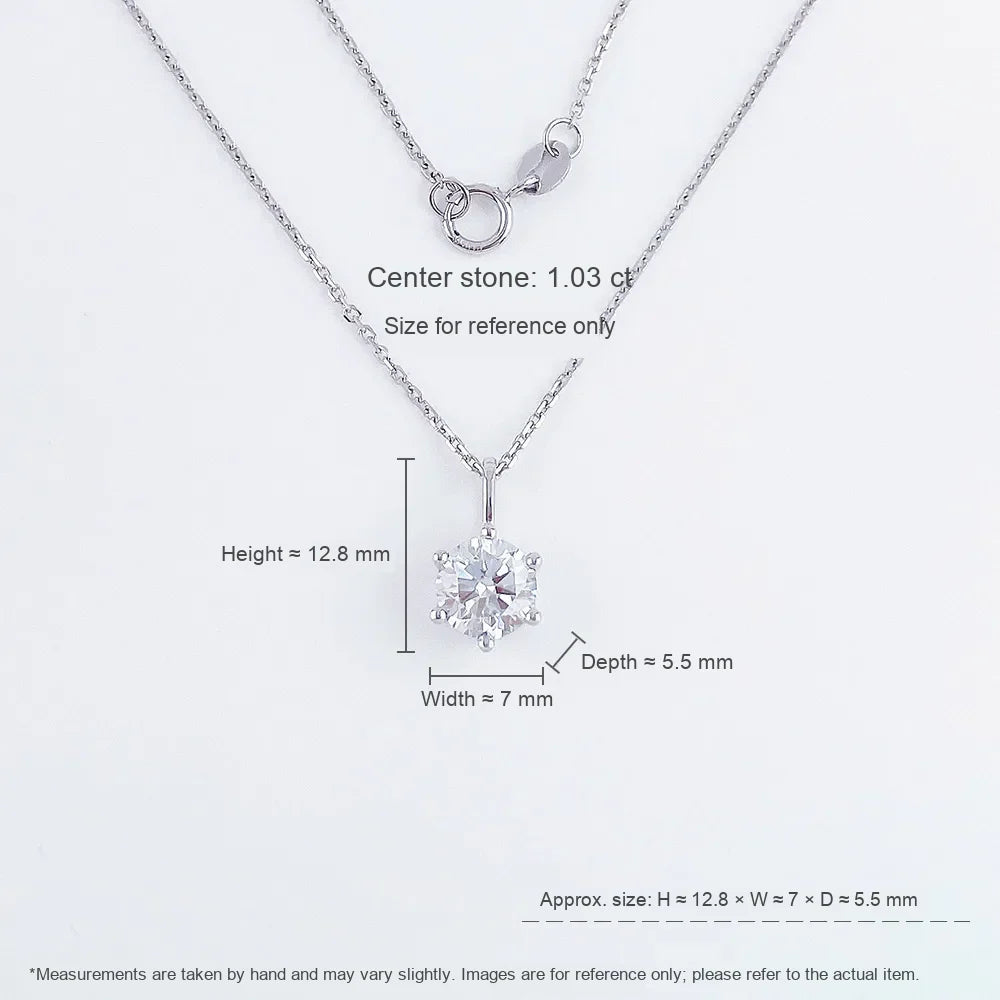 1.03 ct Minimalist Round-Cut Lab-Grown Diamond Necklace in PT950 Platinum – APYPN0006-PT