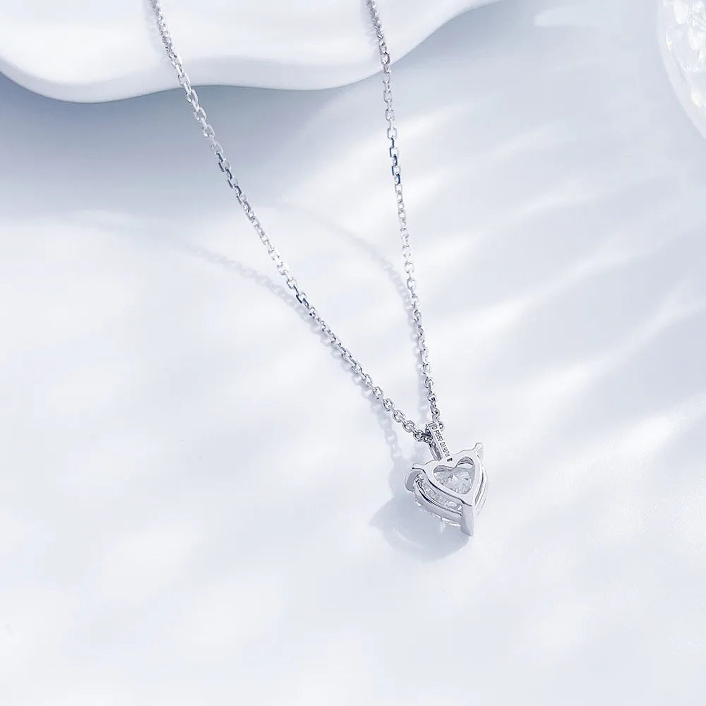 0.94 ct Adjustable Heart-Cut Lab-Grown Diamond Necklace in PT950 Platinum – APYPN0014-PT
