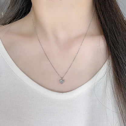0.94 ct Adjustable Heart-Cut Lab-Grown Diamond Necklace in PT950 Platinum – APYPN0014-PT
