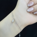 The Pear Solitaire Chain Bracelet