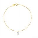 The Pear Solitaire Chain Bracelet