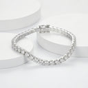 18K Gold Plated Thick Sterling Silver Tennis Bracelet