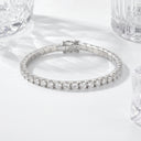 18K Gold Plated Thick Sterling Silver Tennis Bracelet