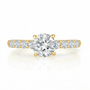 The Classic Round Pave Engagement Ring
