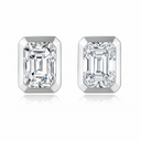 The Modern Bezel Emerald Studs