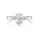 The Oval Three-Stone Baguette Ring