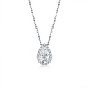 The Pear Halo Diamond Necklace