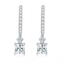 The Princess Cut Dangle Huggies