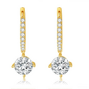 The Round Diamond Drop Huggies