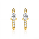 The Teardrop Diamond Huggies·