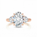 The Valentina - Oval with Heart Side Stones