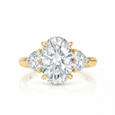 The Valentina - Oval with Heart Side Stones