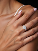 The Valentina - Oval with Heart Side Stones