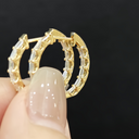 The Vertical Step-Cut Hoop Earrings