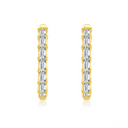 The Vertical Step-Cut Hoop Earrings