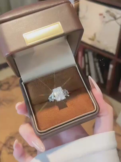 5.06 ct Celestial Radiant-Cut Lab-Grown Diamond Ring in 18K White Gold video