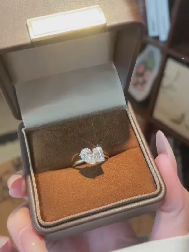 2.12 ctw Vintage Mixed-Cut Lab-Grown Diamond Ring in 18K Yellow Gold – APYFR0392-Y video