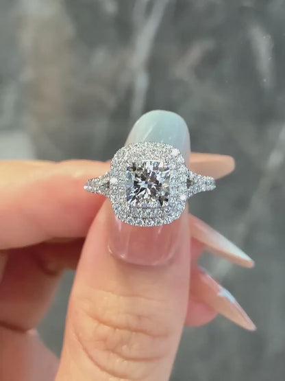 1.07 ct Statement Four-Prong Round-Cut Lab-Grown Diamond Ring in PT950 Platinum – APYFR0057-PT video