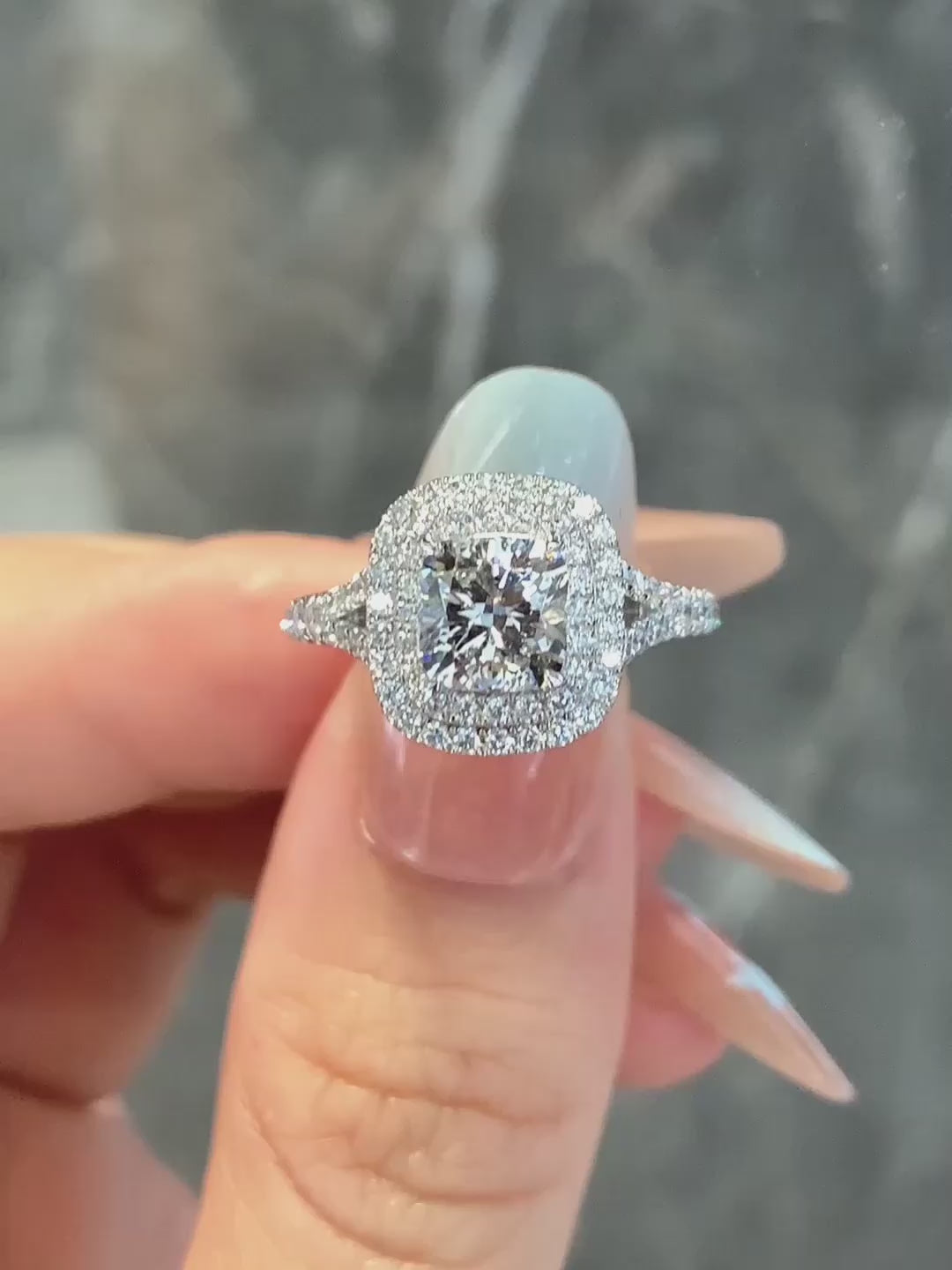 1.07 ct Statement Four-Prong Round-Cut Lab-Grown Diamond Ring in PT950 Platinum – APYFR0057-PT video