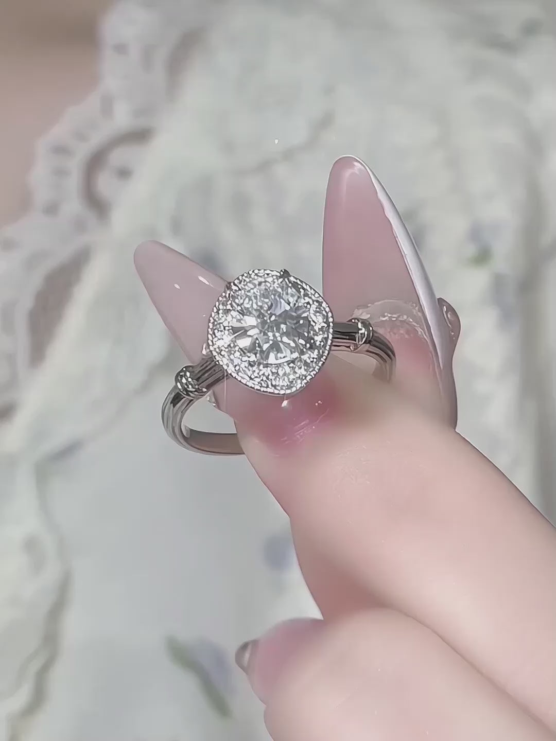 1.06 ct Four-Prong Oval-Cut Lab-Grown Diamond Ring in PT950 Platinum – APYFR0120-PT video