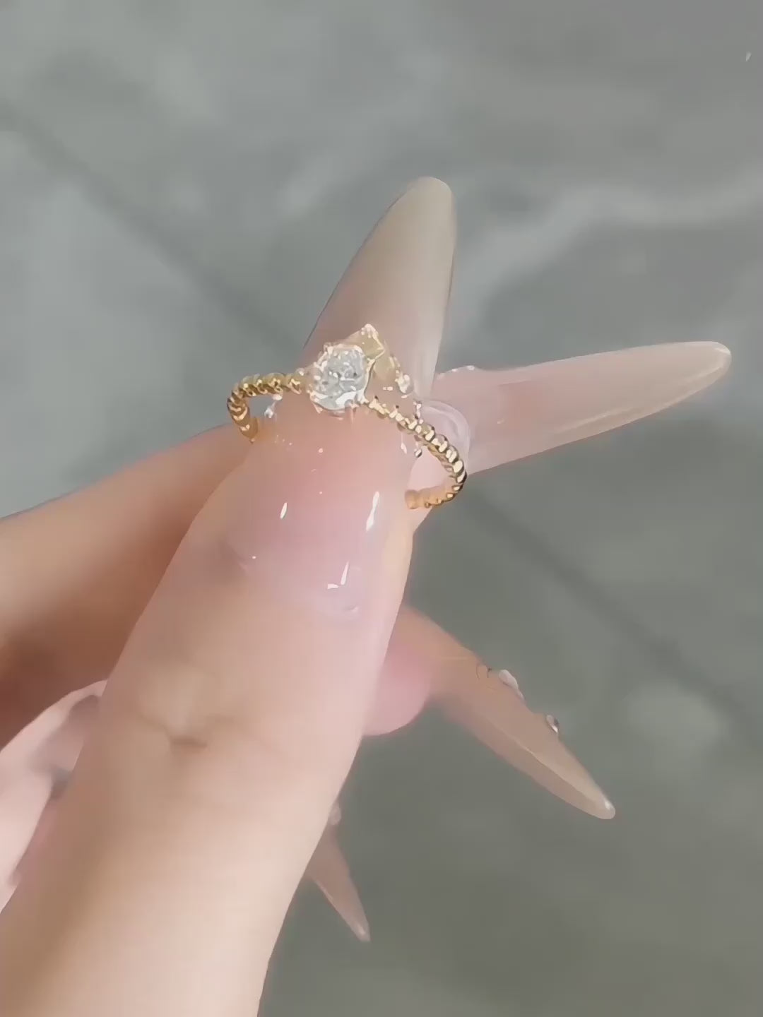 0.52 ct Minimalist Oval-Cut Lab-Grown Diamond Ring in 18K Yellow Gold – APYFR0185-Y video