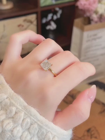 3.02 ct Radiant-Cut Lab-Grown Diamond Ring in 18K Yellow Gold – APYFR0451-Y video