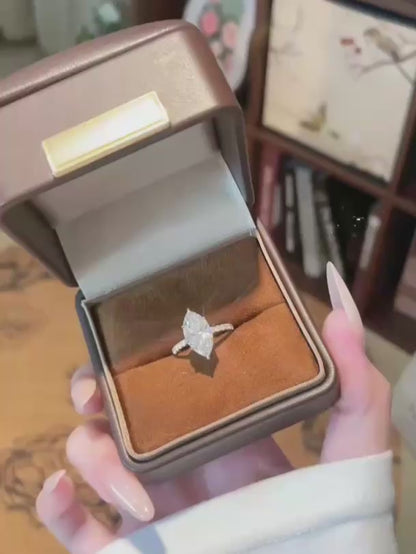 3.01 ct Vintage Six-Prong Marquise-Cut Lab-Grown Diamond Ring in 18K Yellow Gold video