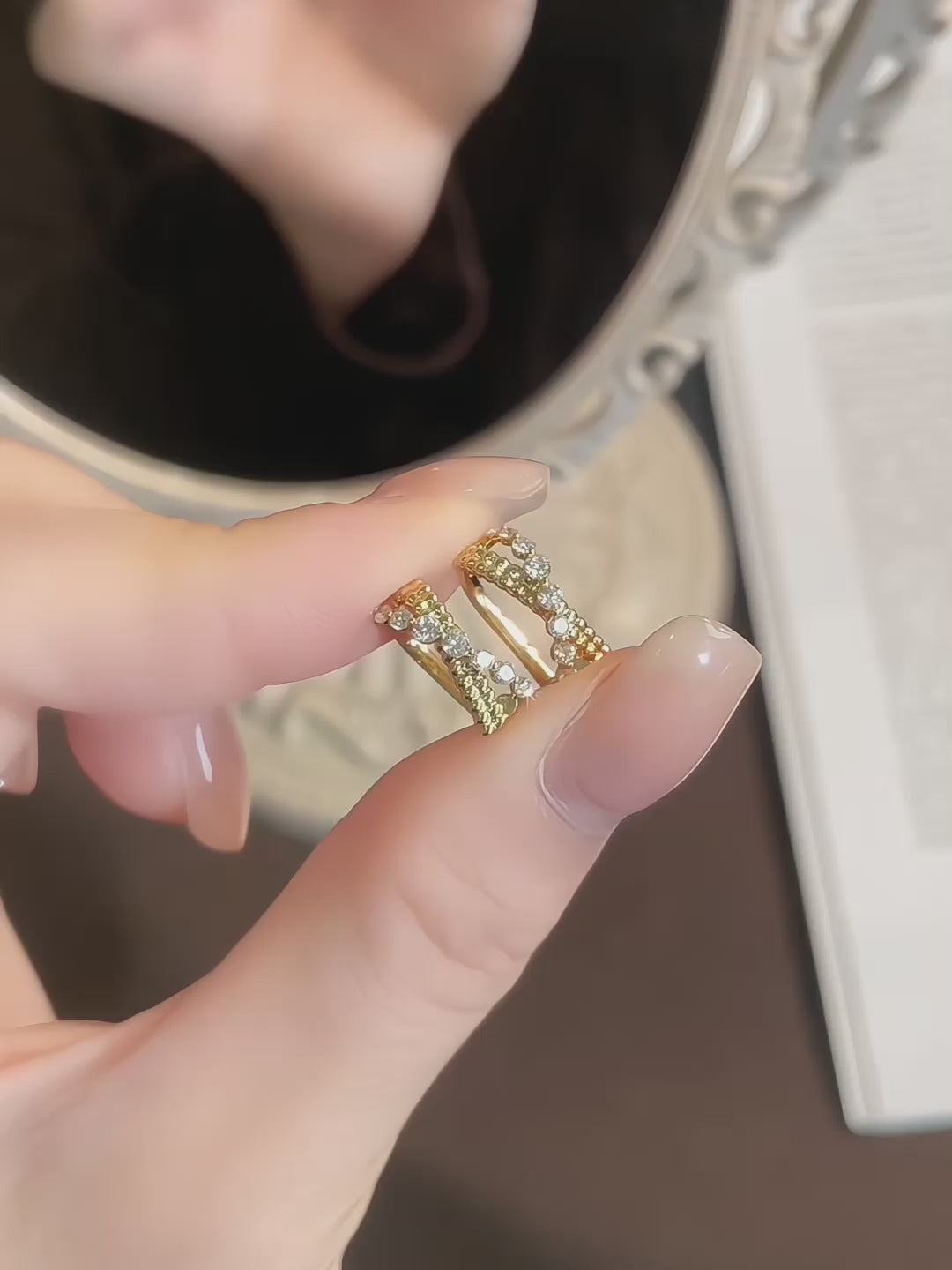 0.36 ctw Celestial Round-Cut Lab-Grown Diamond Earrings in 18K Yellow Gold