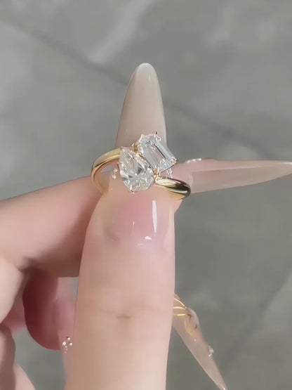 2.01 ctw Mixed-Cut Lab-Grown Diamond Ring in 18K Yellow Gold – APYFR0160-Y video