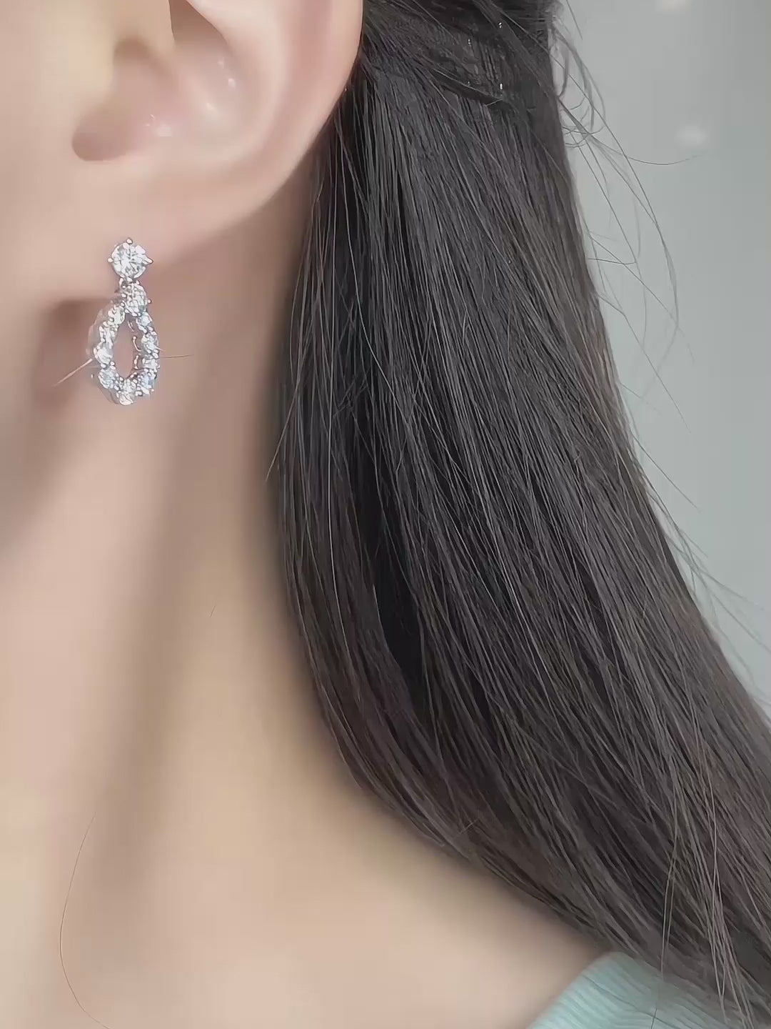 0.53 ctw Round-Cut Lab-Grown Diamond Stud Earrings in PT950 Platinum