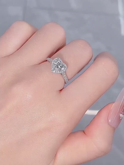 1.06 ct Three-Prong Heart-Cut Lab-Grown Diamond Ring in PT950 Platinum – APYFR0032-PT video