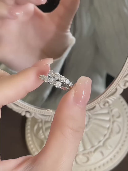 1.13 ctw Round-Cut Lab-Grown Diamond Band in 18K White Gold video