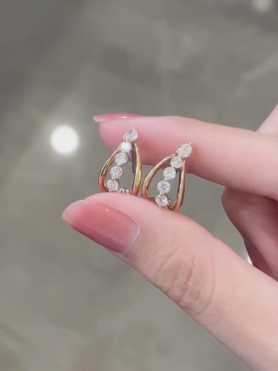 0.27 ctw Mixed-Cut Lab-Grown Diamond Earrings in 18K Yellow Gold