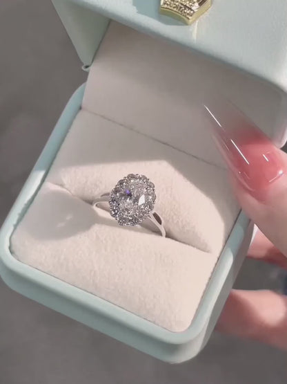 1.15 ct Celestial Four-Prong Oval-Cut Lab-Grown Diamond Ring in PT950 Platinum – APYFR0101-PT video