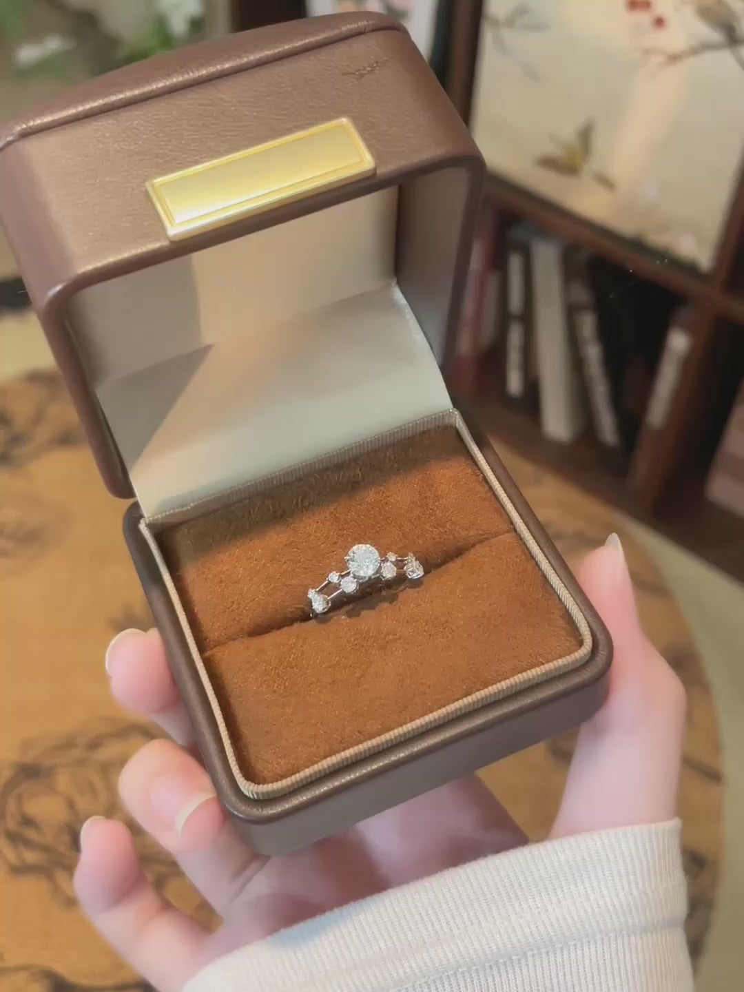 0.54 ct Celestial Six-Prong Round-Cut Lab-Grown Diamond Ring in 18K White Gold – APYFR0395-W video