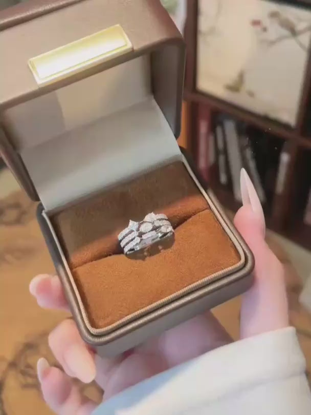 1.1 ctw Celestial Mixed-Cut Lab-Grown Diamond Band in 18K White Gold – APYFR0394-W video