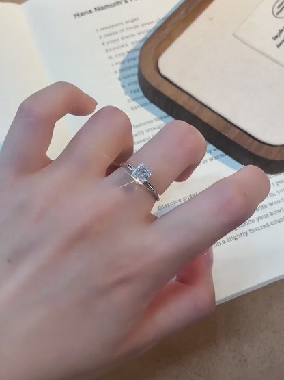 1.09 ct Minimalist Four-Prong Radiant-Cut Lab-Grown Diamond Ring in PT950 Platinum video