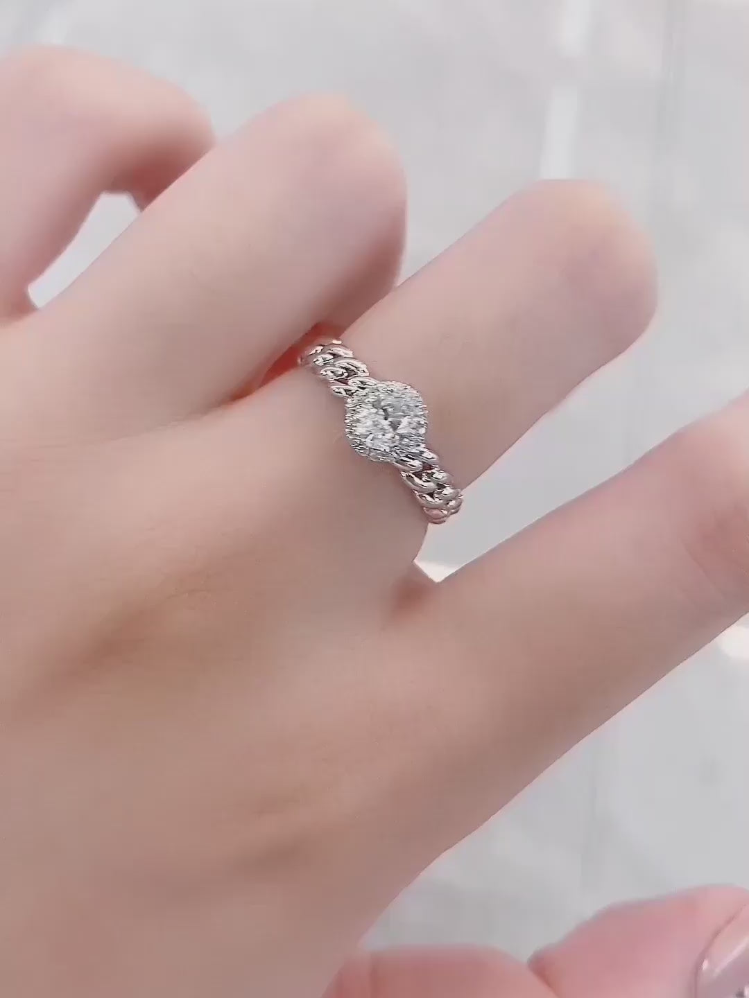 0.33 ct Statement Four-Prong Round-Cut Lab-Grown Diamond Ring in PT950 Platinum – APYFR0098-PT video