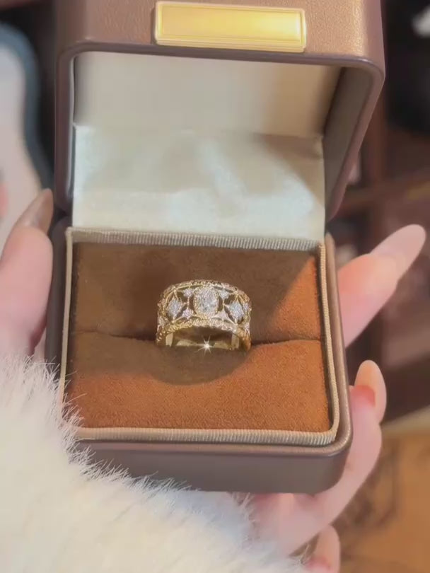 0.4 ct Vintage Oval-Cut Lab-Grown Diamond Ring in 18K Yellow Gold – APYFR0439-Y video