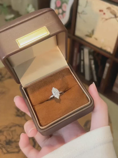 2.01 ct Minimalist Marquise-Cut Lab-Grown Diamond Ring in 18K White Gold video