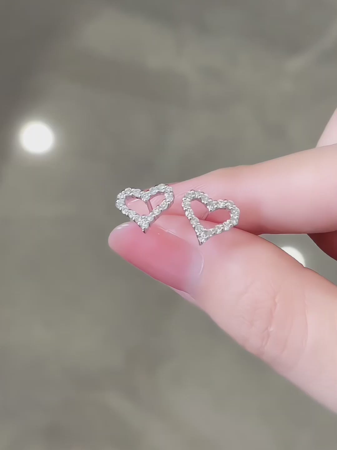 0.41 ctw Heart-Cut Lab-Grown Diamond Earrings in 925 Sterling Silver